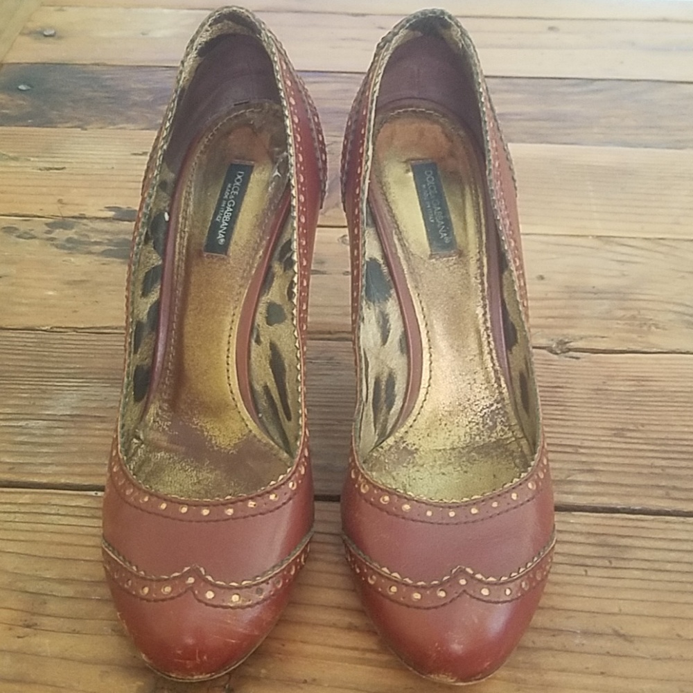 Dolce & Gabbana Leather High Heel Shoes
